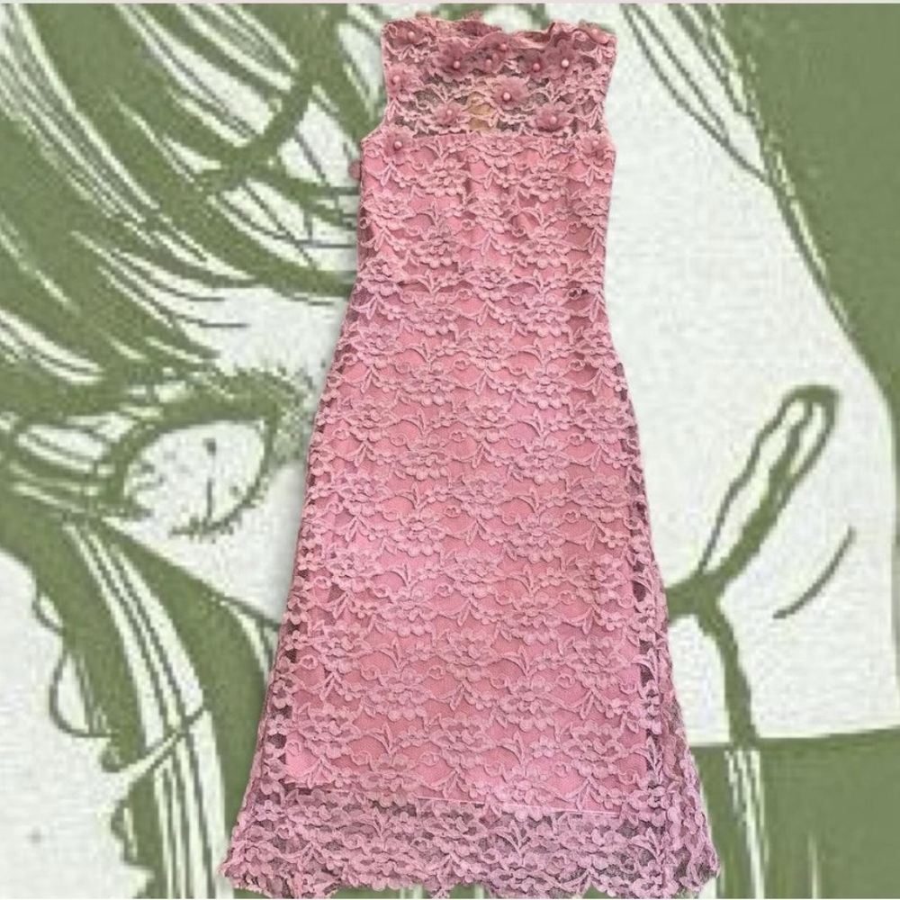 Elegant Vintage Fabric Intricate Lace Dress